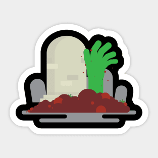 Halloween creepy grave zombie cemetery horror Sticker